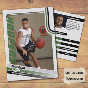 Basketballspieler Individuelle Trading Card Schwar Telefonnummerkarte