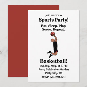 Basketballspieler Jungen Sportparty Einladung