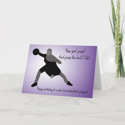 Basketballspieler Karte (Vorderseite)