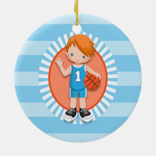 Basketballspieler Keramik Ornament (Hinten)