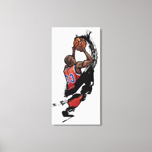 Basketballspieler Leinwanddruck (Vorderseite)