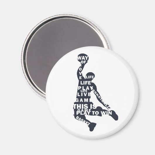 Basketballspieler Magnet (Vorderseite/Rückseite)