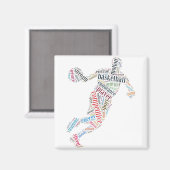 Basketballspieler Magnet (Vorderseite/Rückseite)