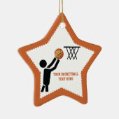 Basketballspieler mit Ballstar Keramikornament (Rechts)