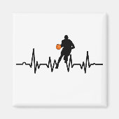 Basketballspieler mit Herzschlag Magnet (Vorne)
