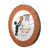 Basketballspieler mit Kugel Dartscheibe (Vorderseite rechts)