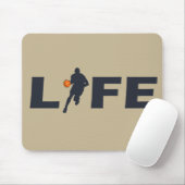 Basketballspieler mit orangefarbenem Ball tropfen Mousepad (Mit Mouse)