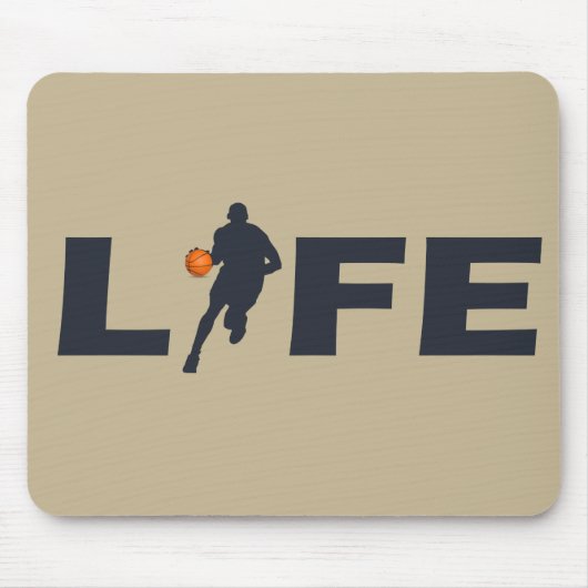 Basketballspieler mit orangefarbenem Ball tropfen Mousepad (Vorne)