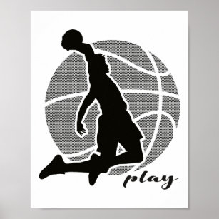 Basketballspieler (monochrom) 2 poster