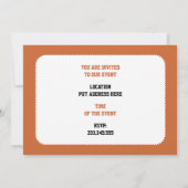 Basketballspieler nach Ball Einladung (Rückseite)