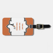 Basketballspieler nach Ball Gepäckanhänger (Vorderseite horizontal)