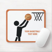 Basketballspieler nach Ball Mousepad (Mit Mouse)