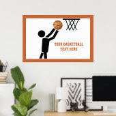 Basketballspieler nach Ball Poster (Heimbüro)