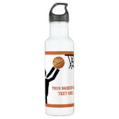 Basketballspieler nach Ball Trinkflasche (Vorderseite)