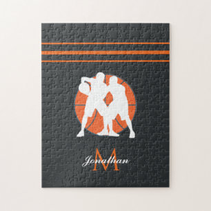 Basketballspieler Name Erstmaliger Mit Monogramm S Puzzle