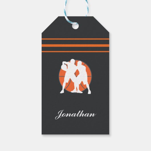 Basketballspieler Name Erstmaliger Personalisierte Geschenkanhänger (Rückseite)