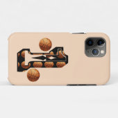 Basketballspieler Nummer eins mit Basketball, Case-Mate iPhone Hülle (Rückseite (Horizontal))