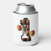 Basketballspieler Nummer eins mit Basketball, Dosenkühler (Kanne Rückseite)