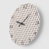 Basketballspieler Nummer eins mit Basketball, Große Wanduhr (Winkel)