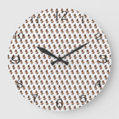 Basketballspieler Nummer eins mit Basketball, Große Wanduhr (Vorderseite)