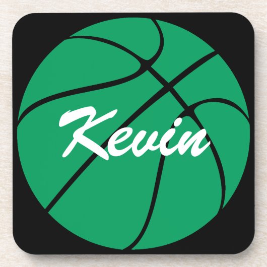 Basketballspieler oder Coach Green Basketball Team Untersetzer (Vorderseite)