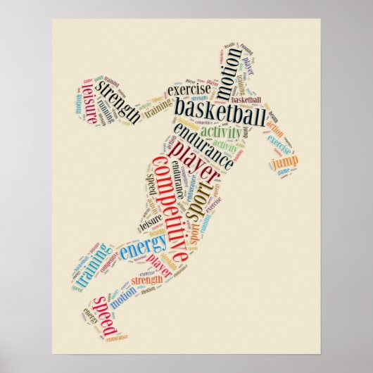 Basketballspieler Poster (Vorne)