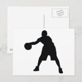 Basketballspieler Postkarte (Vorne/Hinten)