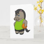 Basketballspieler Reiter Basketball Karte (Gelbe Blume)
