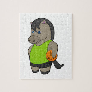 Basketballspieler Reiter Basketball Puzzle
