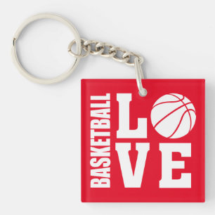 Basketballspieler, rot, BASKETBALL LIEBE Schlüssel Schlüsselanhänger
