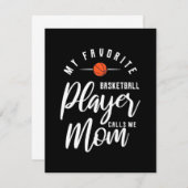 Basketballspieler ruft mich Mama an Dankeskarte (Vorne/Hinten)