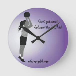 Basketballspieler Runde Wanduhr