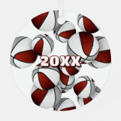 Basketballspieler Sake-Maroon-Grausport Ornament Aus Metall (Rückseite)