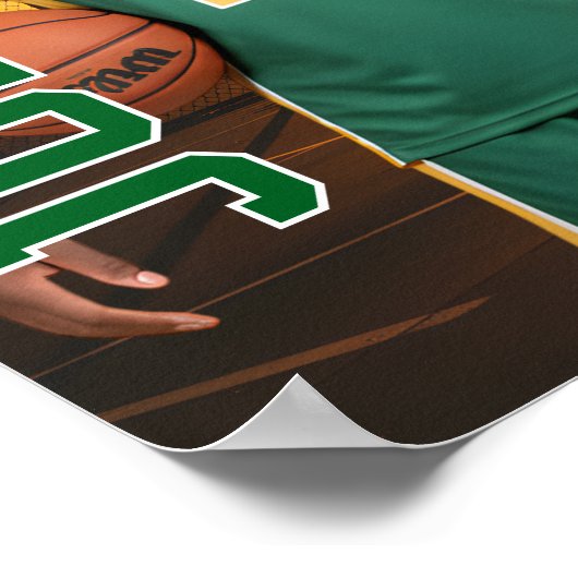 Basketballspieler Seniorenteam-Fotogeschenk Sport Poster (Ecke)