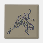 Basketballspieler-Silhouette Magnet (Vorne)