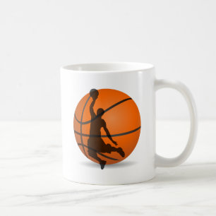 Basketballspieler Silhouette Pop Kunst Kaffeetasse
