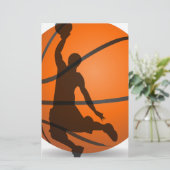 Basketballspieler-Silhouette-Popkunst Briefpapier (Stehend Vorderseite)