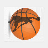 Basketballspieler-Silhouettesport Fleecedecke (Vorderseite (Horizontal))