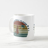 Basketballspieler Slam dunk Retro Sonnenuntergang Kaffeetasse (Vorderseite Links)