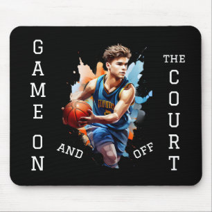 Basketballspieler-Spiel auf Mousepad