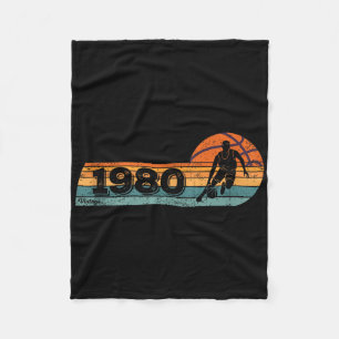 Basketballspieler Spiel Vintage Geboren 1980 Gebur Fleecedecke