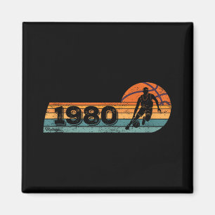 Basketballspieler Spiel Vintage Geboren 1980 Gebur Magnet