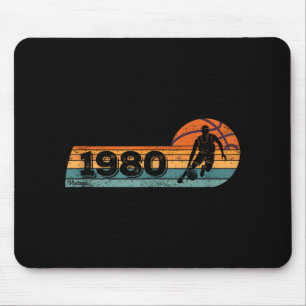 Basketballspieler-Spiel Vintage Geboren 1980 Gebur Mousepad