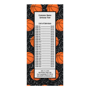 Basketballspieler Sport Ball Elegant Schwarz Glitt Werbekarte