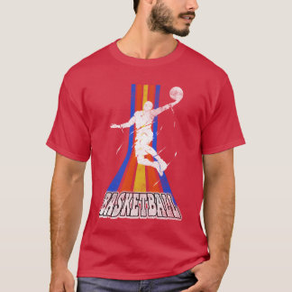 Basketballspieler Sport Dunking Vintage Retro Mädc T-Shirt