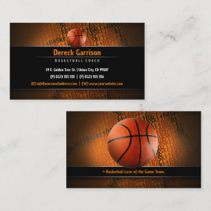 Basketballspieler   Sportwagen Visitenkarte