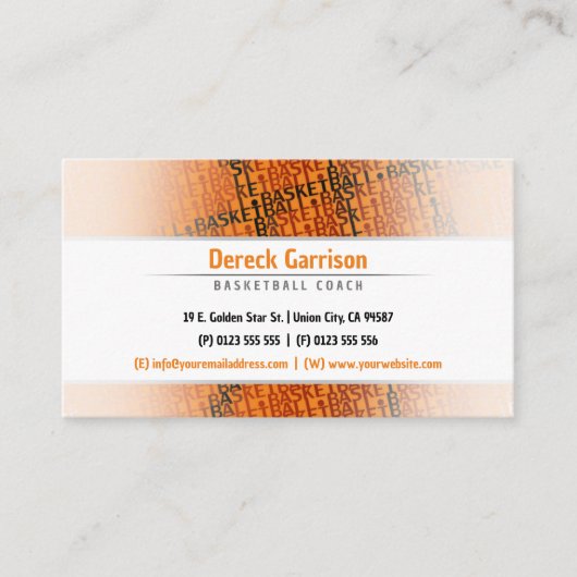 Basketballspieler | Sportwagen Visitenkarte (Vorderseite)