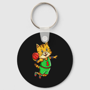 Basketballspieler Trainer Basketballkorb Design Schlüsselanhänger