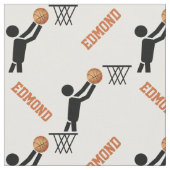Basketballspieler und Ihr Name personalisiert Stoff (Nahaufnahme)