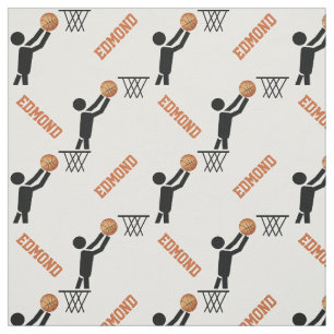 Basketballspieler und Ihr Name personalisiert Stoff